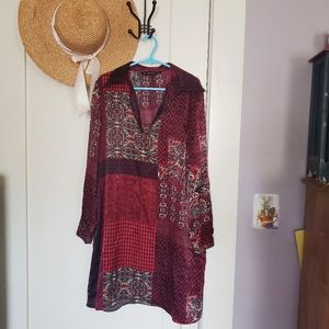 zara patchwork dress